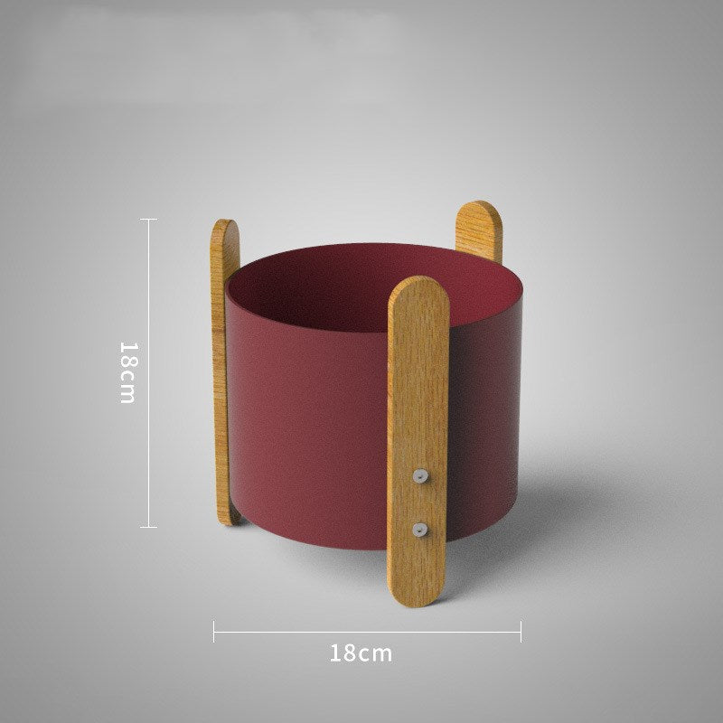 Nordic Iron Planter with Creative Minimalist Design
